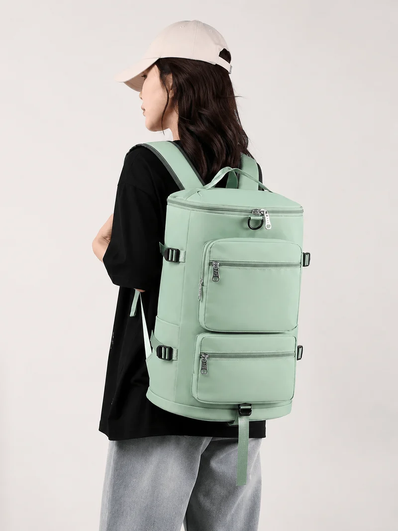 Sac À Dos Sport Homme Vert Menthe Poches Frontales Zippées