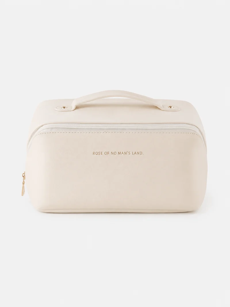 Trousse De Toilette Pour Femme Compartimentée Beige
