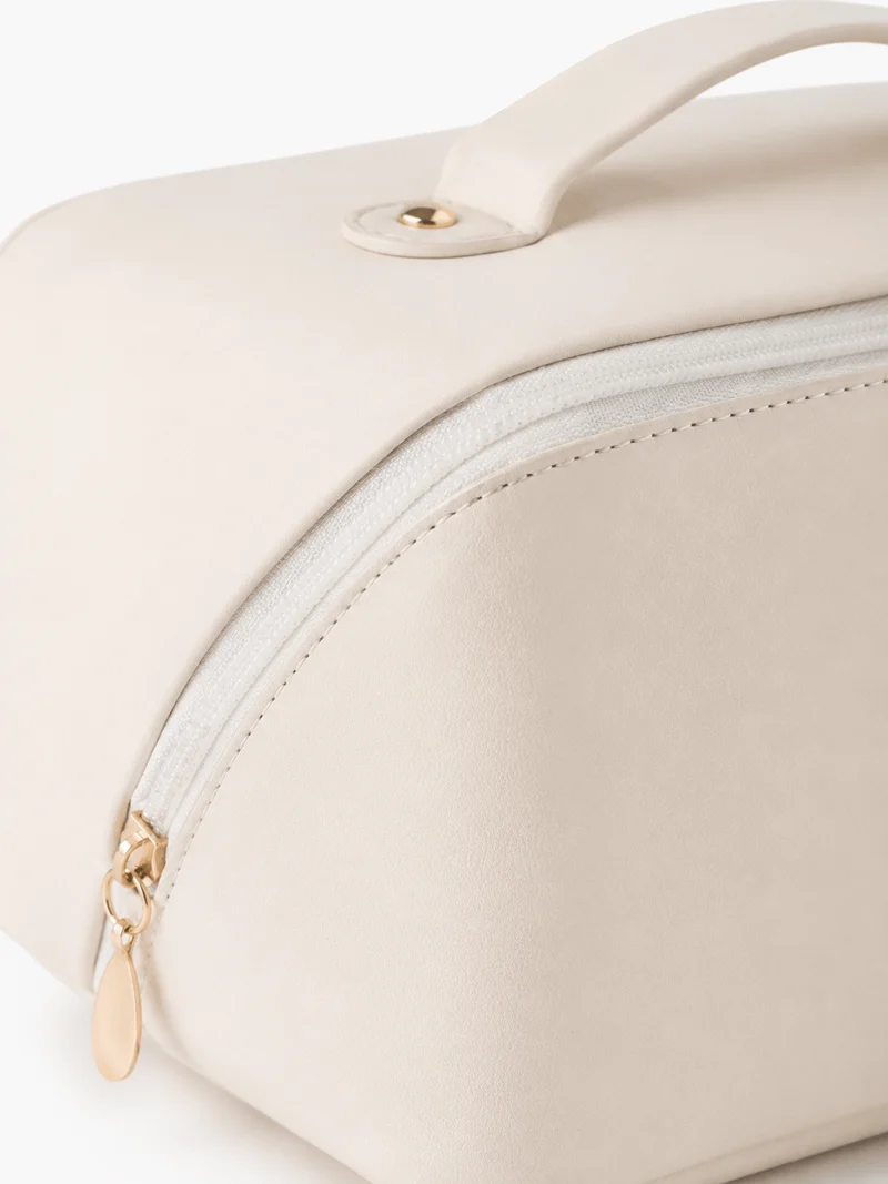 Trousse De Toilette Pour Femme Compartimentée Beige