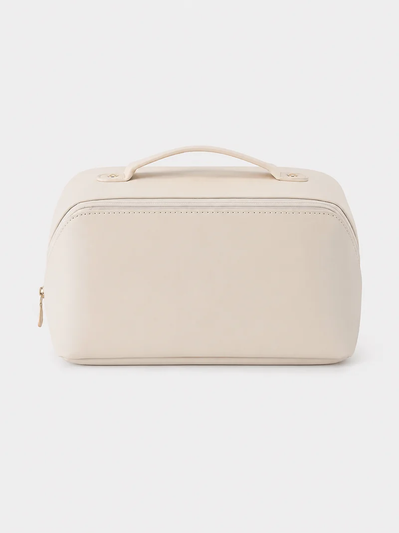 Trousse De Toilette Pour Femme Compartimentée Beige