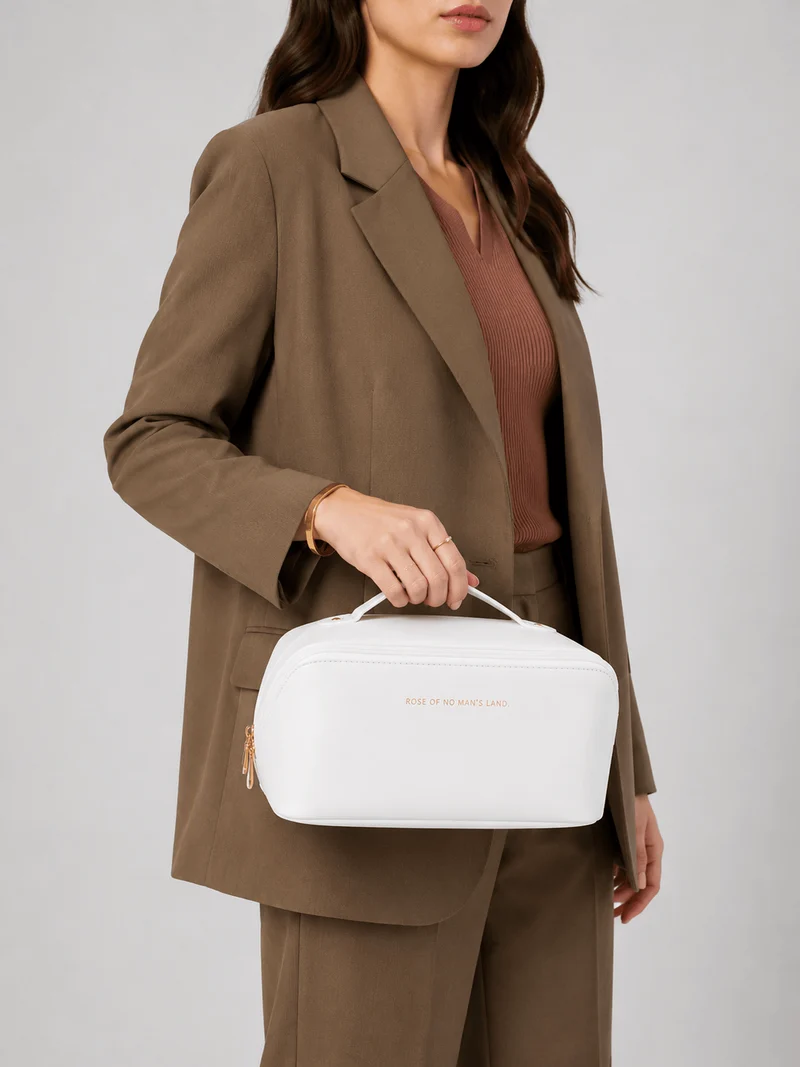 Trousse De Toilette Pour Femme Compartimentée Beige