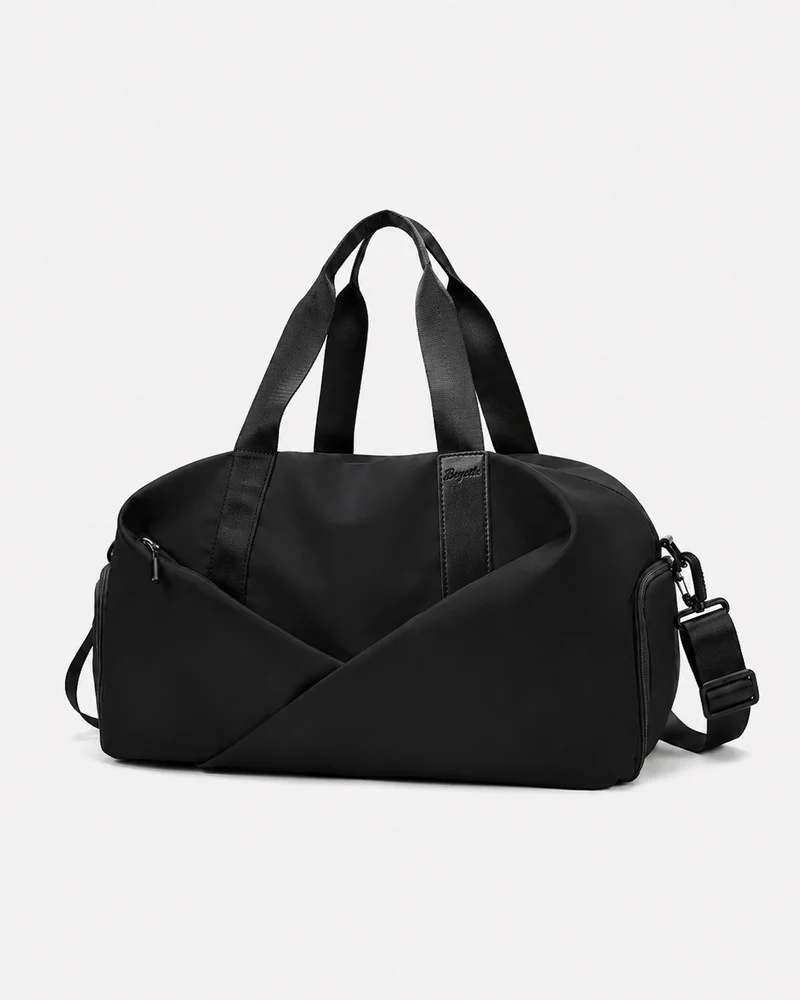 Sac de sport femme vert menthe en nylon, compartiment sec et humide
