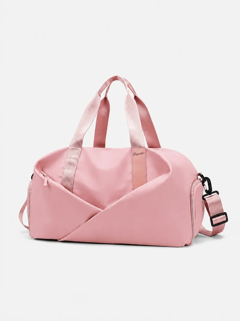 Sac de sport femme vert menthe en nylon, compartiment sec et humide