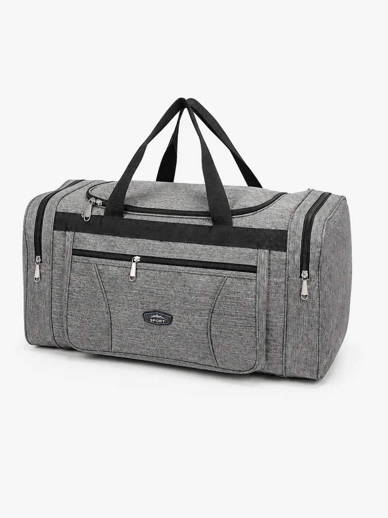 Sac polochon homme imperméable en tissu Oxford gris grande capacité