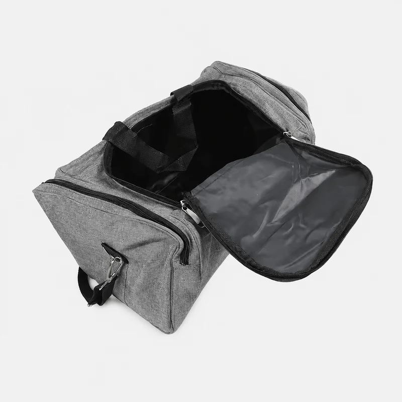 Sac polochon homme imperméable en tissu Oxford gris grande capacité