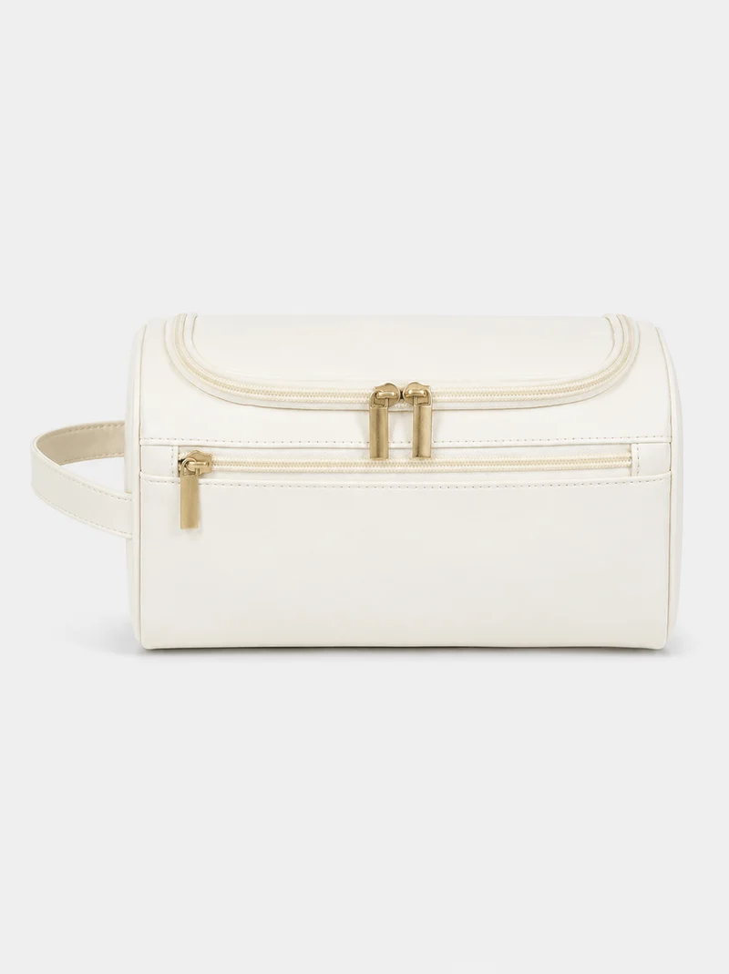 Trousse De Toilette De Voyage Femme Cuir PU Marron