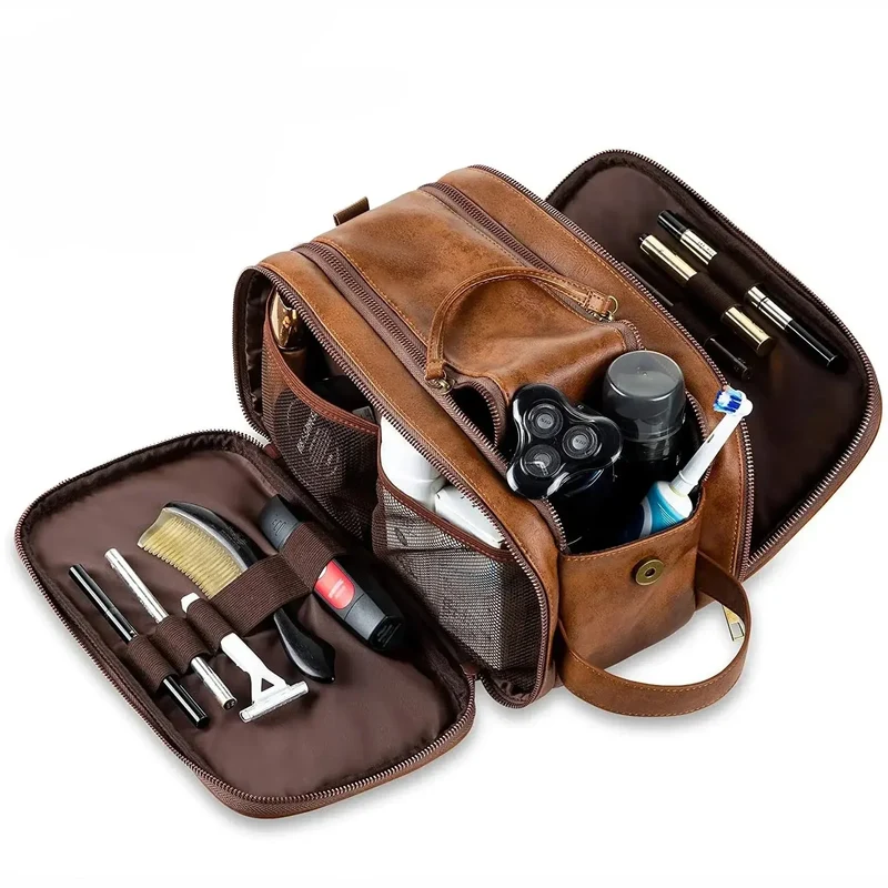 Trousse de Toilette Homme Voyage | Grande Capacité Vintage Chic