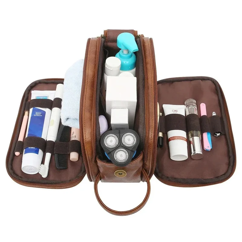 Trousse de Toilette Homme Voyage | Grande Capacité Vintage Chic