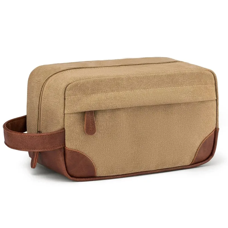 Trousse de Toilette Homme Vintage | Toile Résistante Rétro