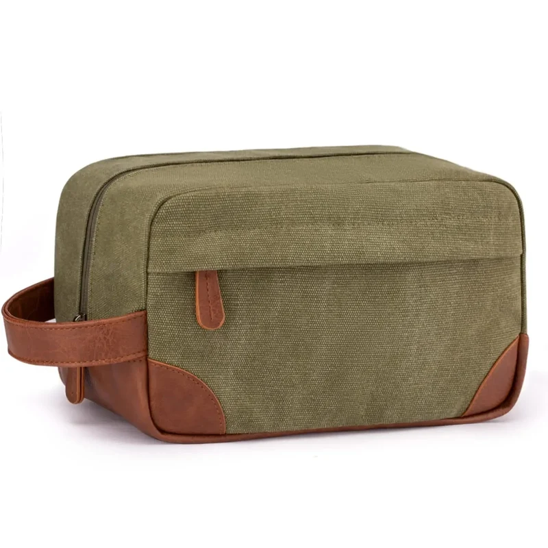 Trousse de Toilette Homme Vintage | Toile Résistante Rétro