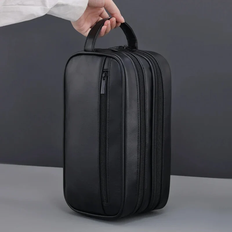Trousse de Toilette Homme Vintage | Double Compartiment Imperméable