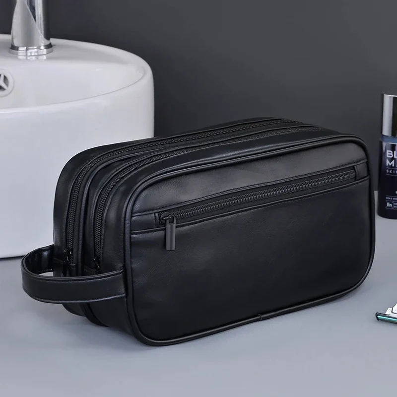 Trousse de Toilette Homme Vintage | Double Compartiment Imperméable