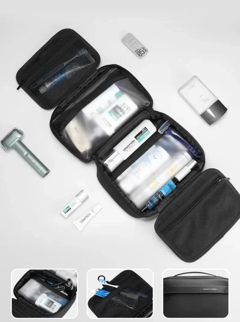 Trousse de Toilette Homme Suspendue | Nombreux Compartiments Voyage