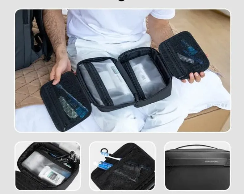 Trousse de Toilette Homme Suspendue | Nombreux Compartiments Voyage