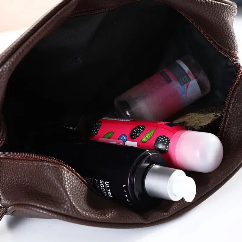 Trousse de Toilette Homme Personnalisée | Initiales Couleur or