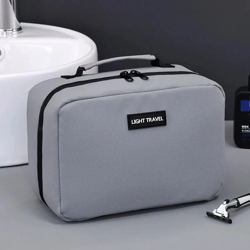 Trousse de Toilette Homme Grande | Poignée Pratique Tissu Oxford