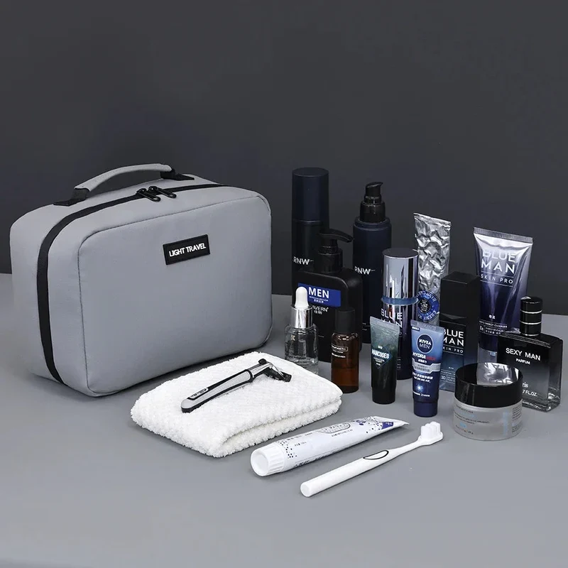 Trousse de Toilette Homme Grande | Poignée Pratique Tissu Oxford