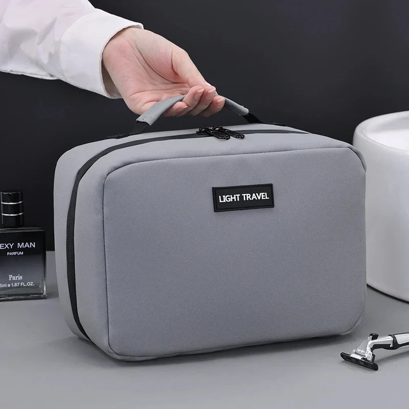 Trousse de Toilette Homme Grande | Poignée Pratique Tissu Oxford