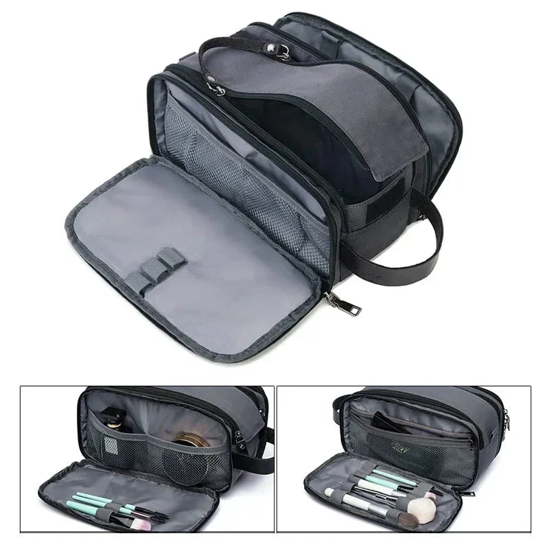 Trousse de Toilette Homme Grande Capacité | Accès Facile Zip Double