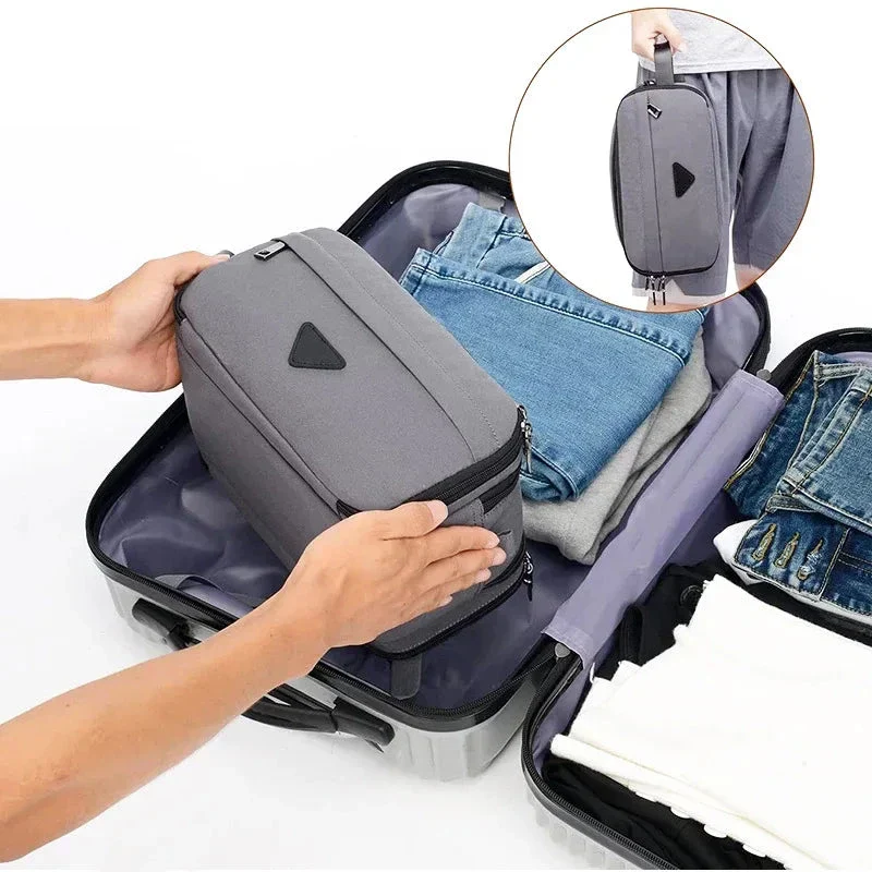 Trousse de Toilette Homme Grande Capacité | Accès Facile Zip Double