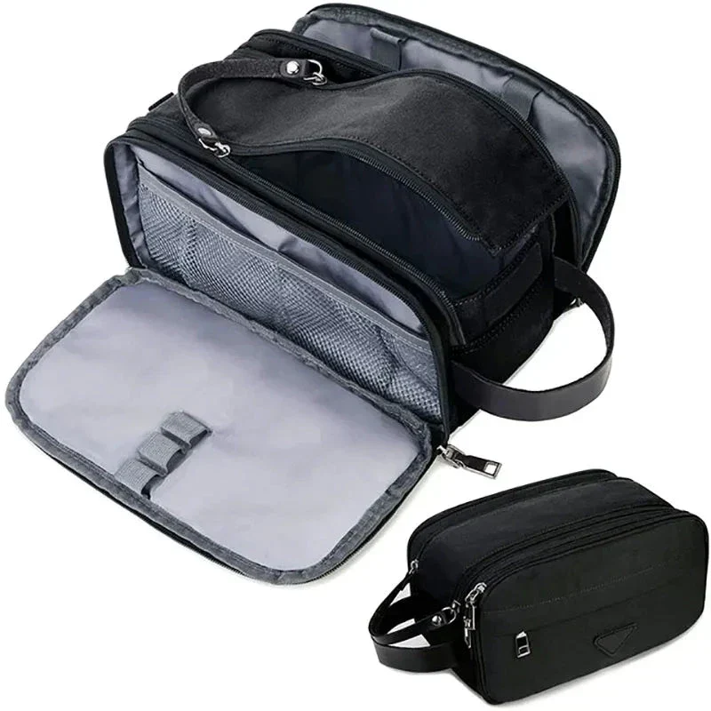 Trousse de Toilette Homme Grande Capacité | Accès Facile Zip Double