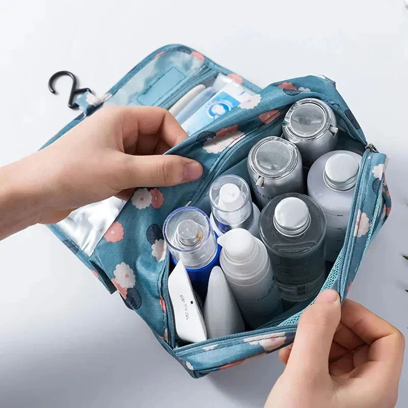 Trousse de Toilette Femme Voyage | Tissu Oxford et Crochet