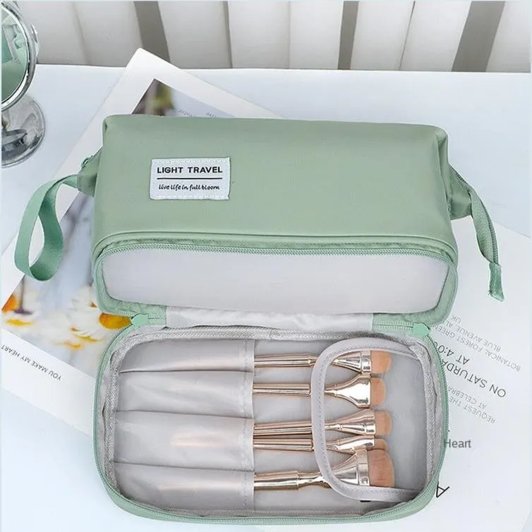 Trousse de Toilette Femme Voyage | Compartiment Pinceaux Intégré