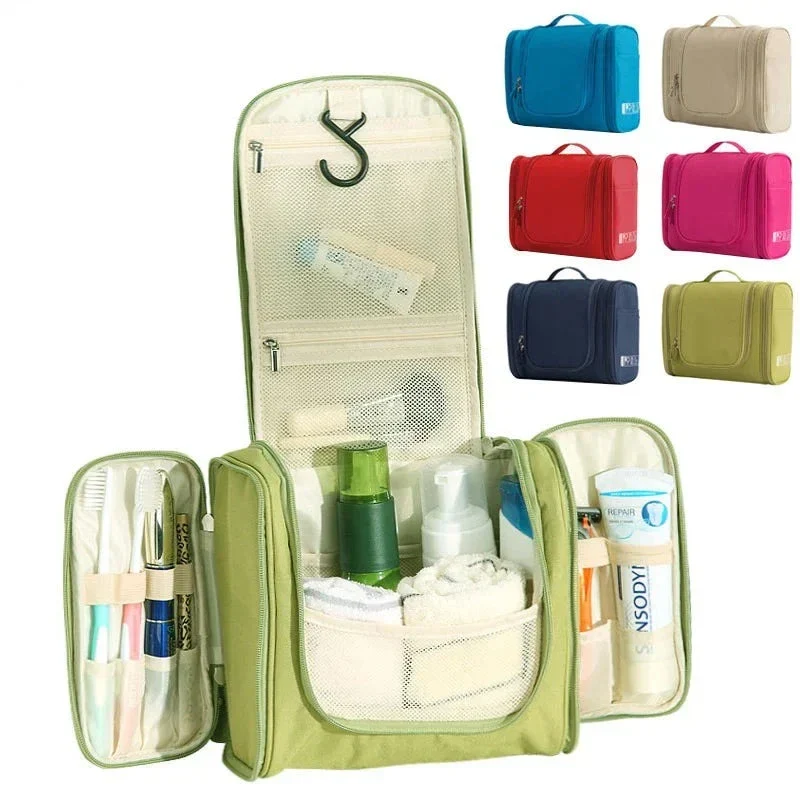 Trousse de Toilette Femme Suspendue | Crochet Intégré et Compartiments Multiples