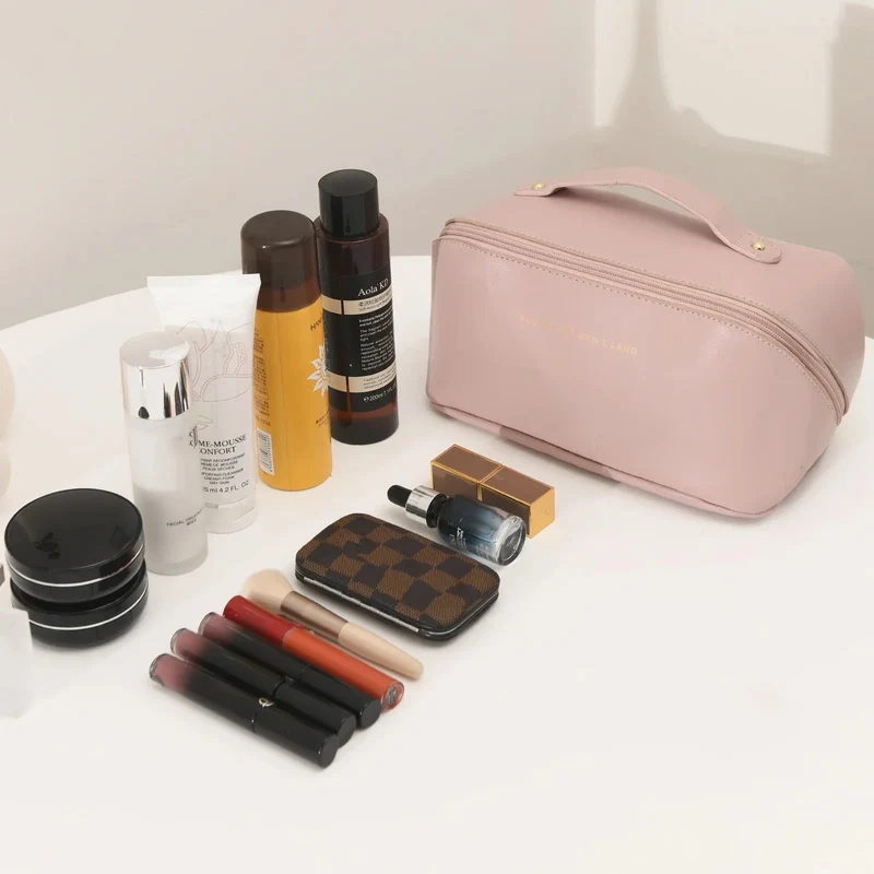 Trousse de Toilette Femme Ouverture Large | Accès Facile Produits Beauté