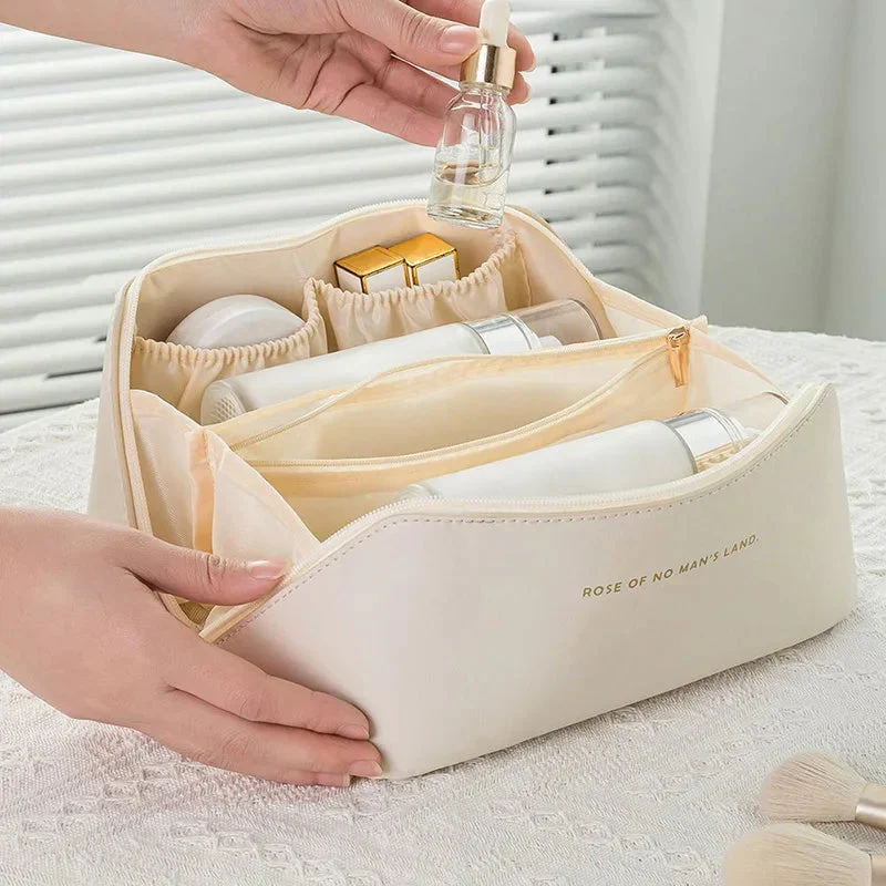 Trousse de Toilette Femme Ouverture Large | Accès Facile Produits Beauté