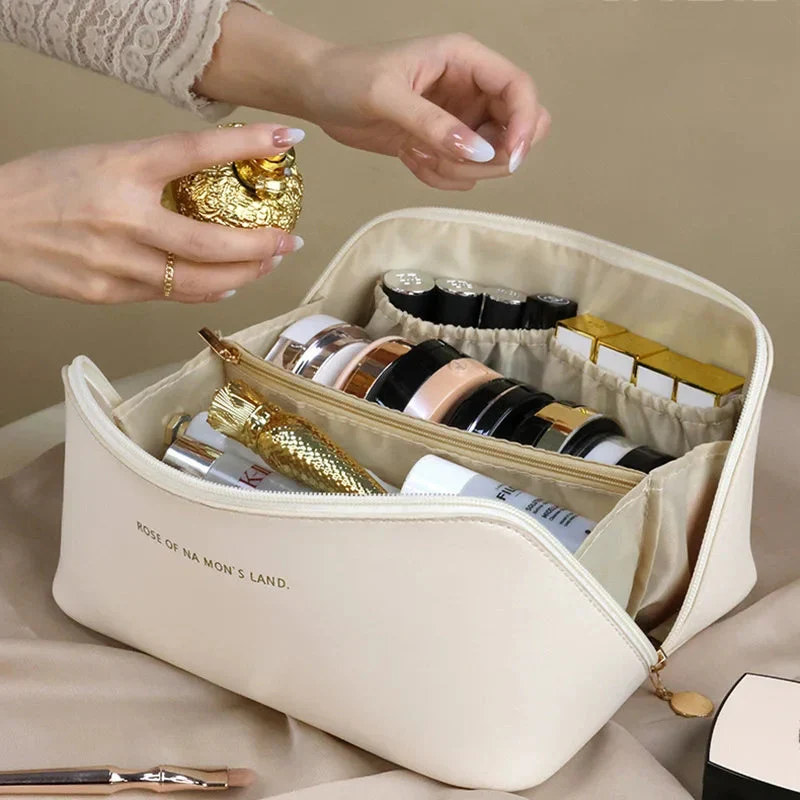 Trousse de Toilette Femme Ouverture Large | Accès Facile Produits Beauté