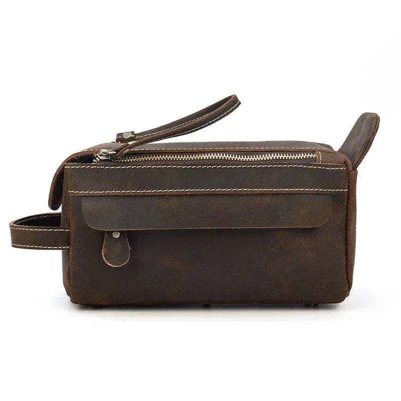 Trousse de Toilette Cuir Homme | Style Vintage Pratique