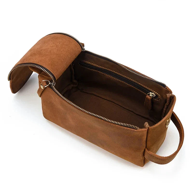 Trousse de Toilette Cuir Homme | Style Vintage Pratique