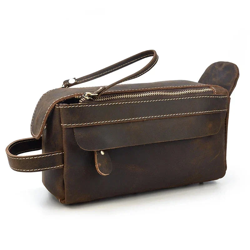 Trousse de Toilette Cuir Homme | Style Vintage Pratique