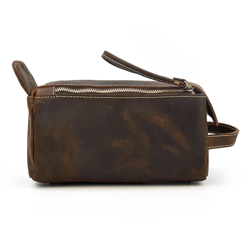 Trousse de Toilette Cuir Homme | Style Vintage Pratique