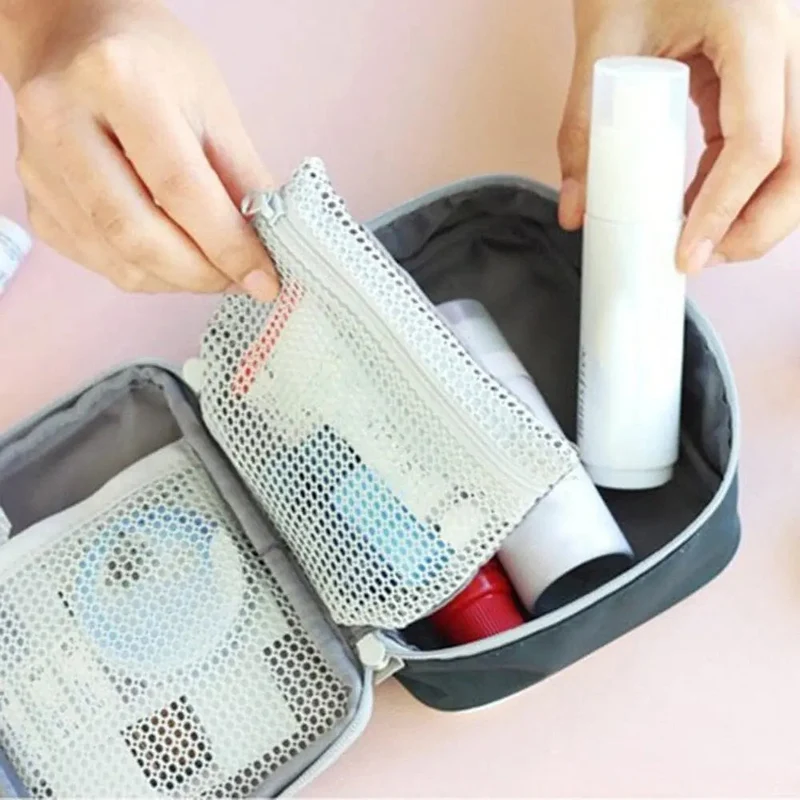 Trousse de Secours Voyage Vide | Polyester Gris Compact