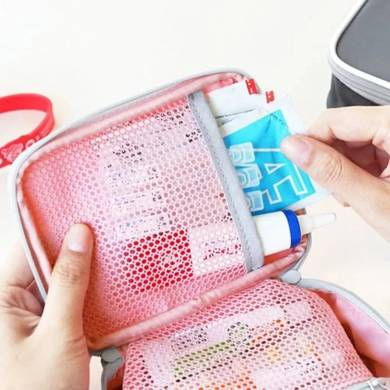 Trousse de Secours Voyage Vide | Polyester Gris Compact