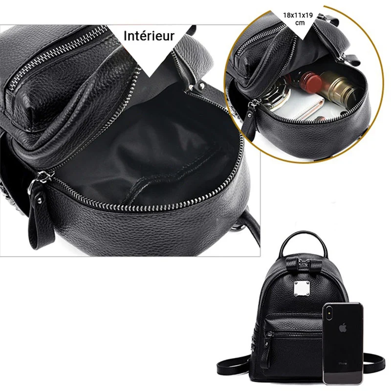 Rimini mini sac à dos femme cuir