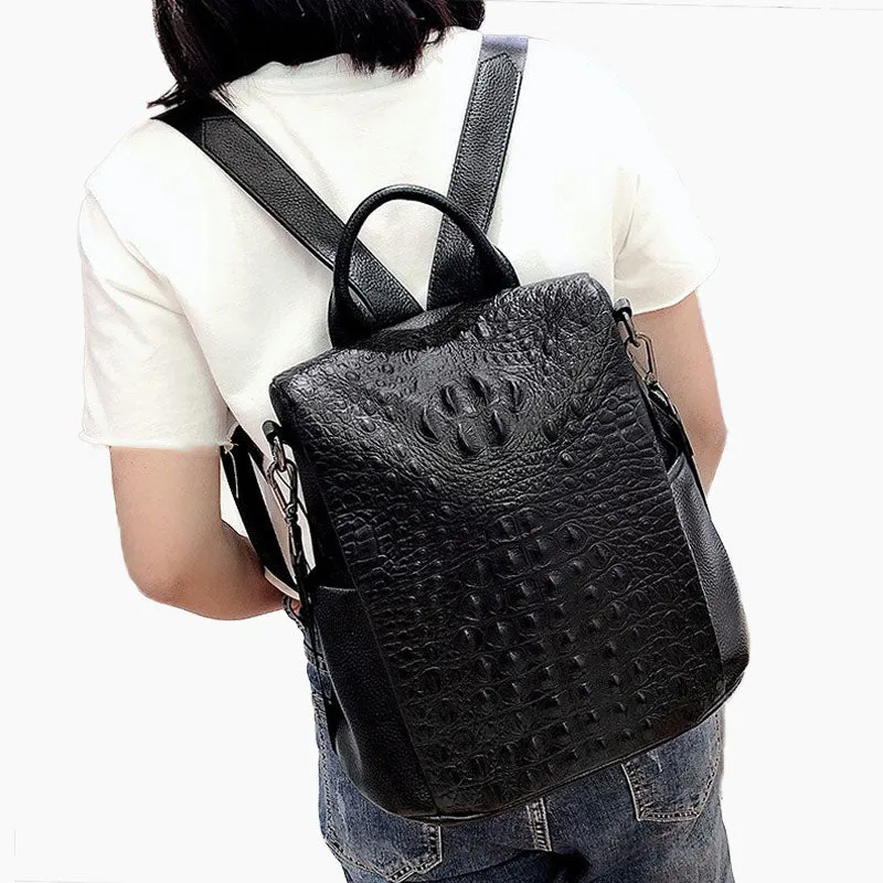 Kroco sac à dos femme antivol cuir