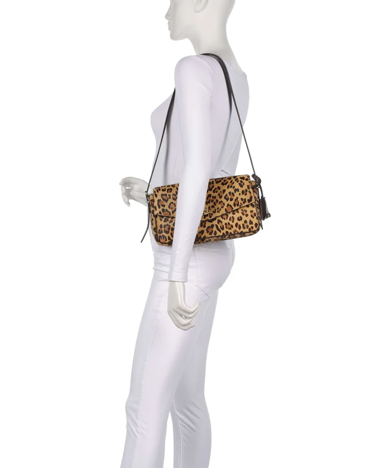 Lauren Ralph Lauren Farrah Medium Sac porté épaule modern leopard/chestnut brown