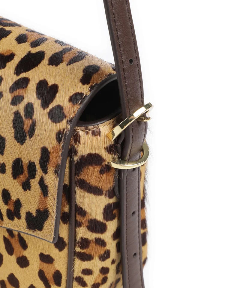 Lauren Ralph Lauren Farrah Medium Sac porté épaule modern leopard/chestnut brown