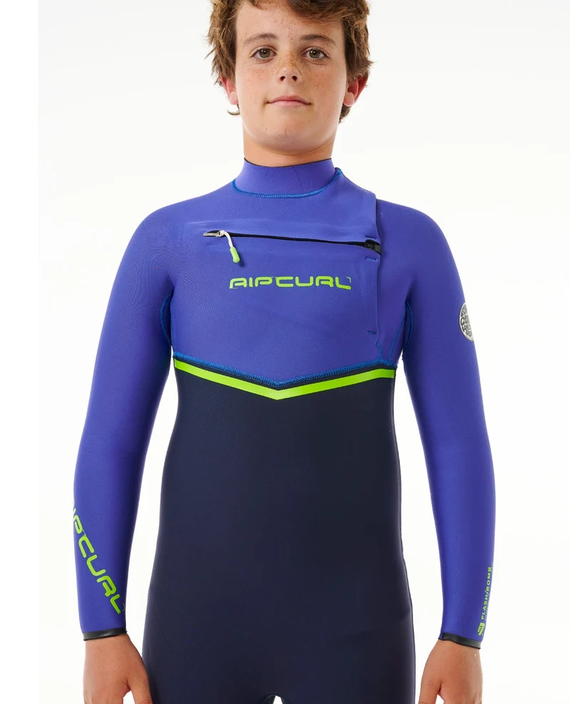 Kids Flashbomb 3/2 Chest Zip Wetsuit