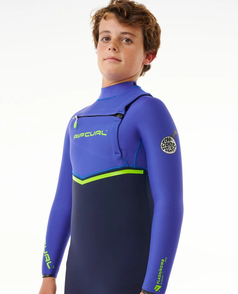 Kids Flashbomb 3/2 Chest Zip Wetsuit