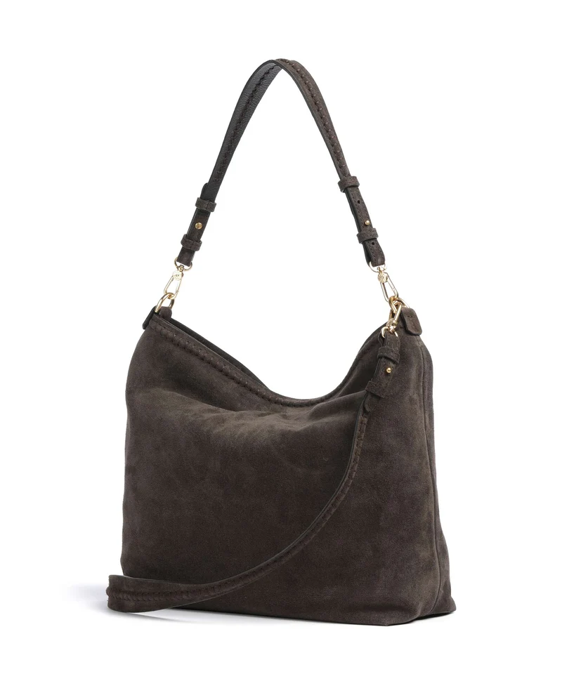 Abro Suede Signature Sac fourre-tout dark brown