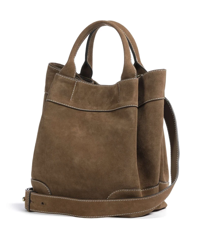 Abro Suede Essential Medium Sac à main khaki