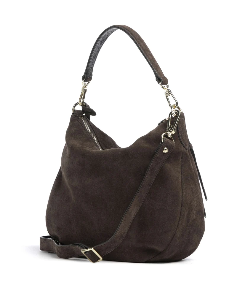 Abro Suede Juna Small Sac fourre-tout dark brown