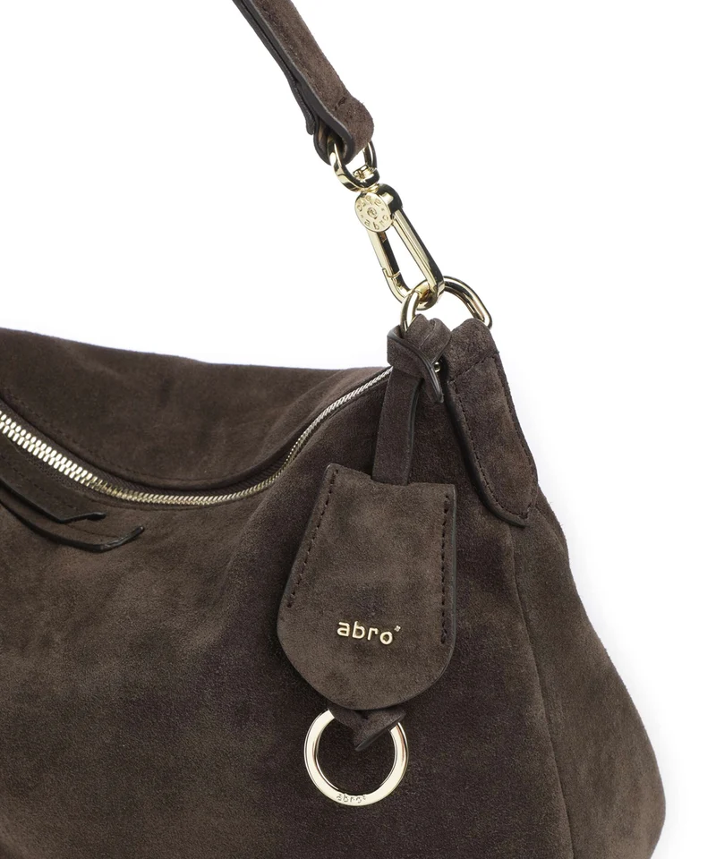 Abro Suede Juna Small Sac fourre-tout dark brown