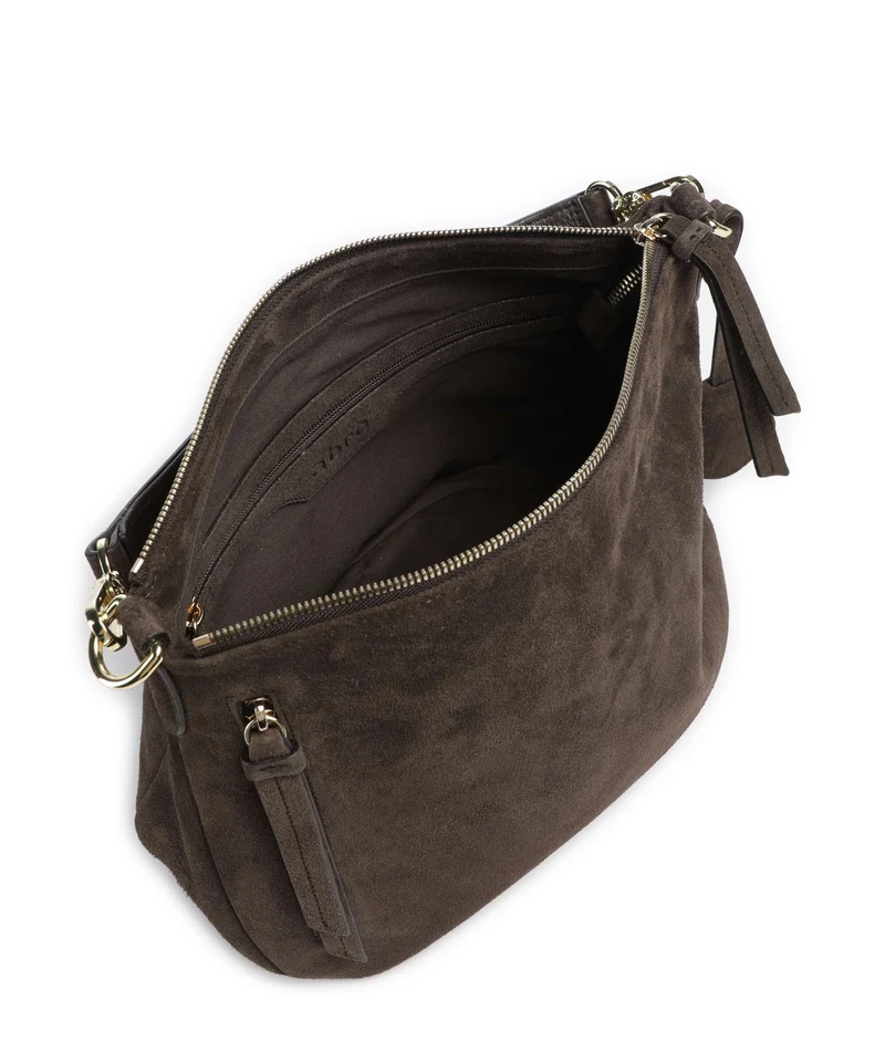 Abro Suede Juna Small Sac fourre-tout dark brown