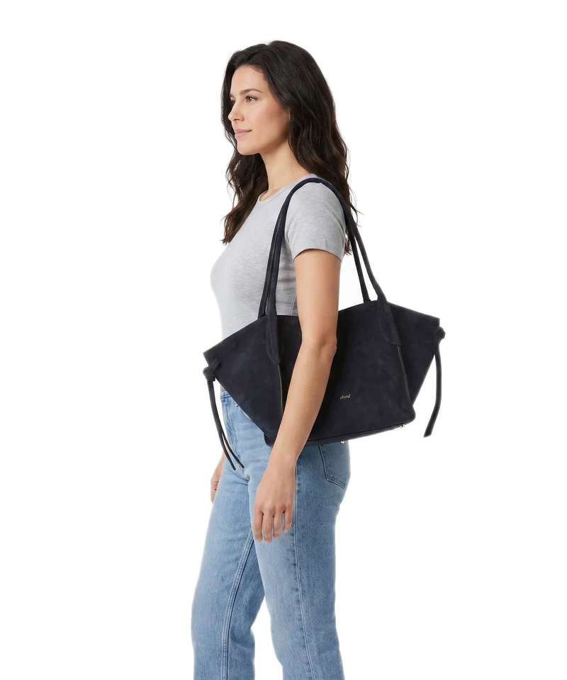 Abro Suede Vibe Small Sac porté épaule navy