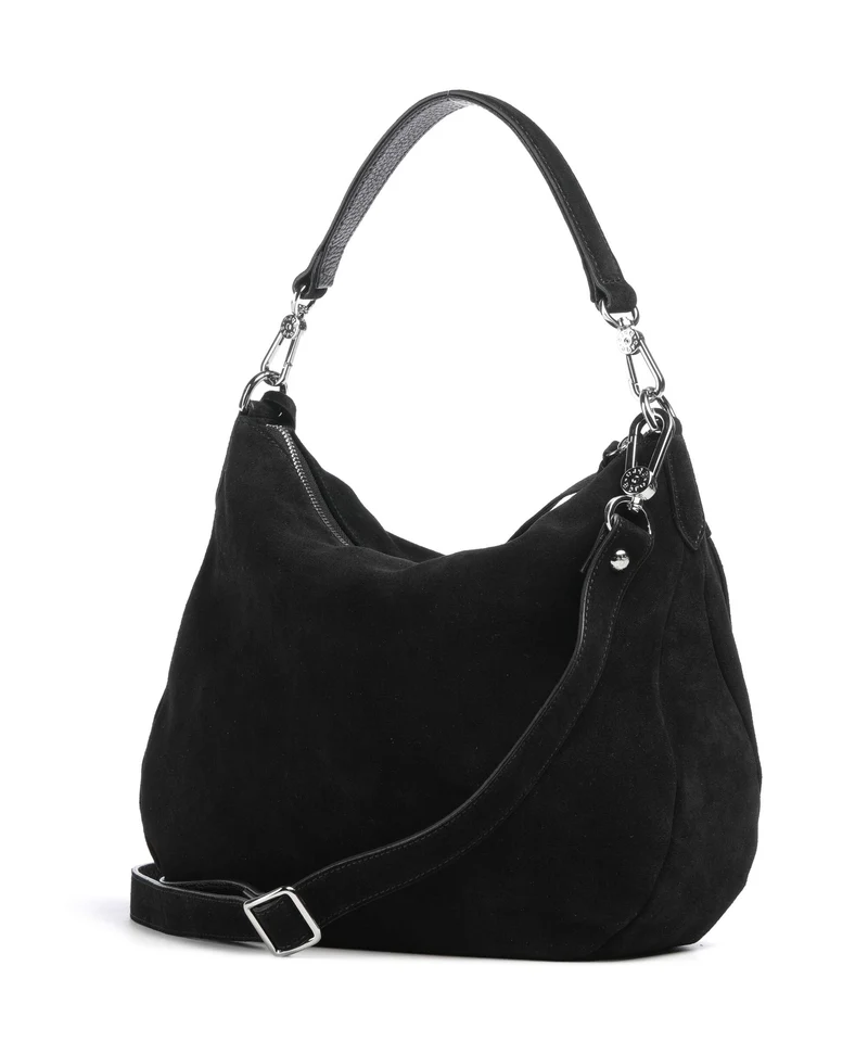 Abro Suede Juna Small Sac fourre-tout black/nickel